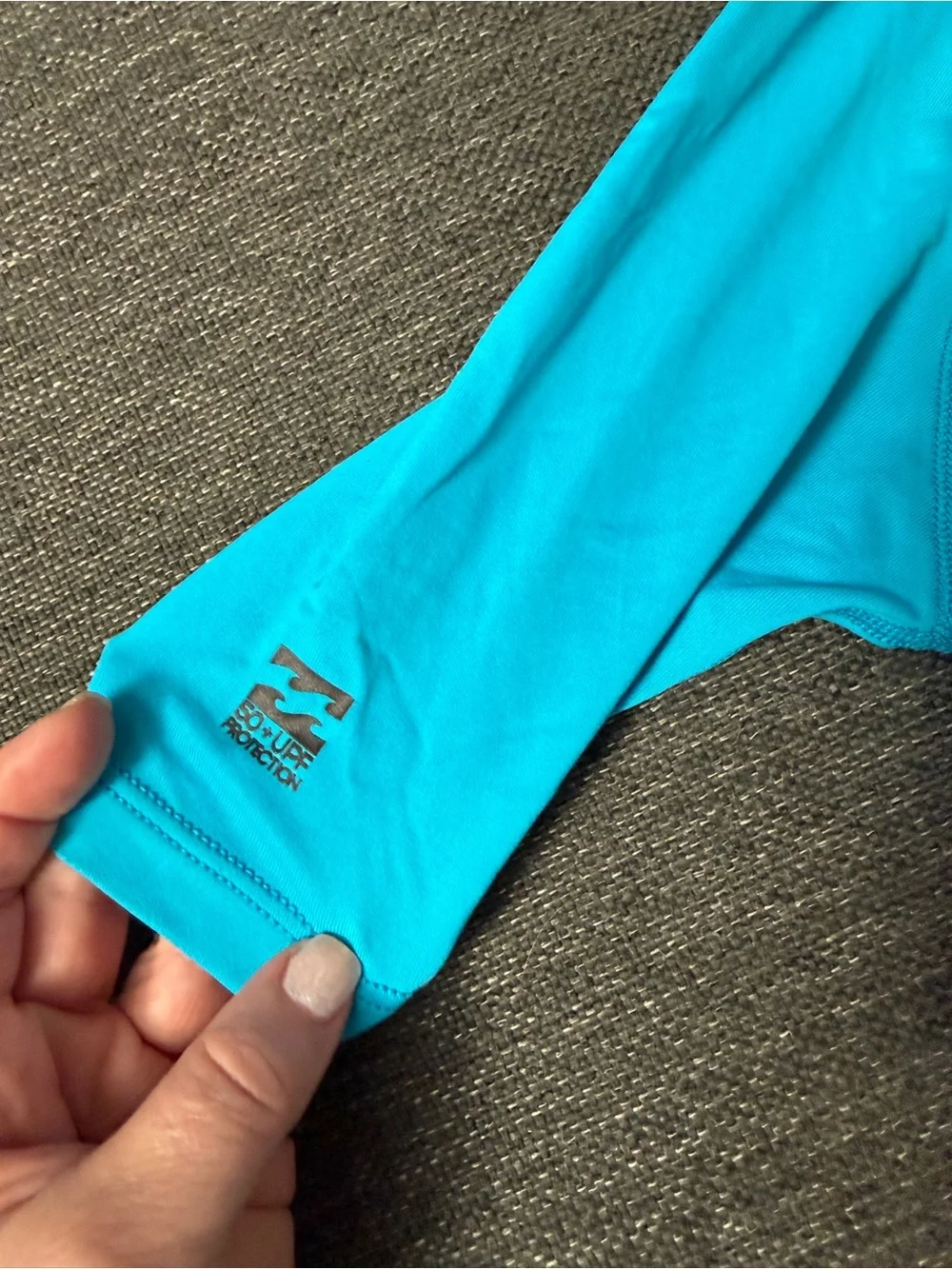 Billabong boys or kids Hawaii Graphic Rash Guard - Turquoise Blue Sz 8